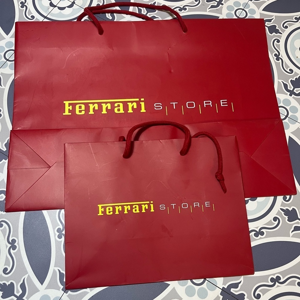 Ferrari Store Red and Yellow Gift Bags